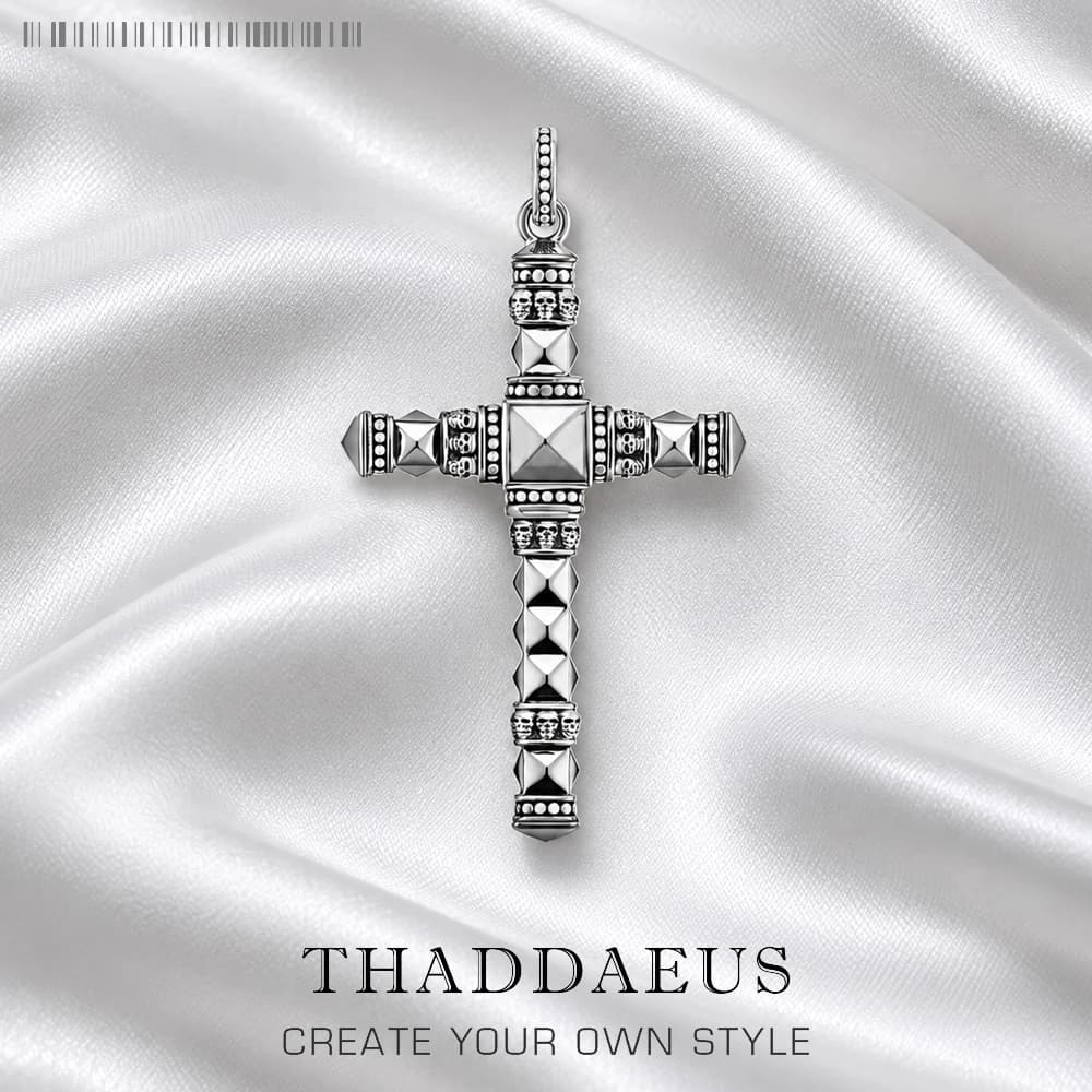 Pendentif en argent Sterling 925, clous ethniques noirs, aspect croix, nouveaux bijoux fins, cadeau pour femmes et hommes