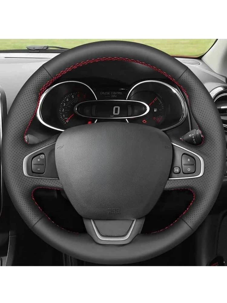 Juste de Volant de Voiture en Cuir Artificiel Noir, pour Renault Clio 4 (IV) Kaptur Captur 2016-2019