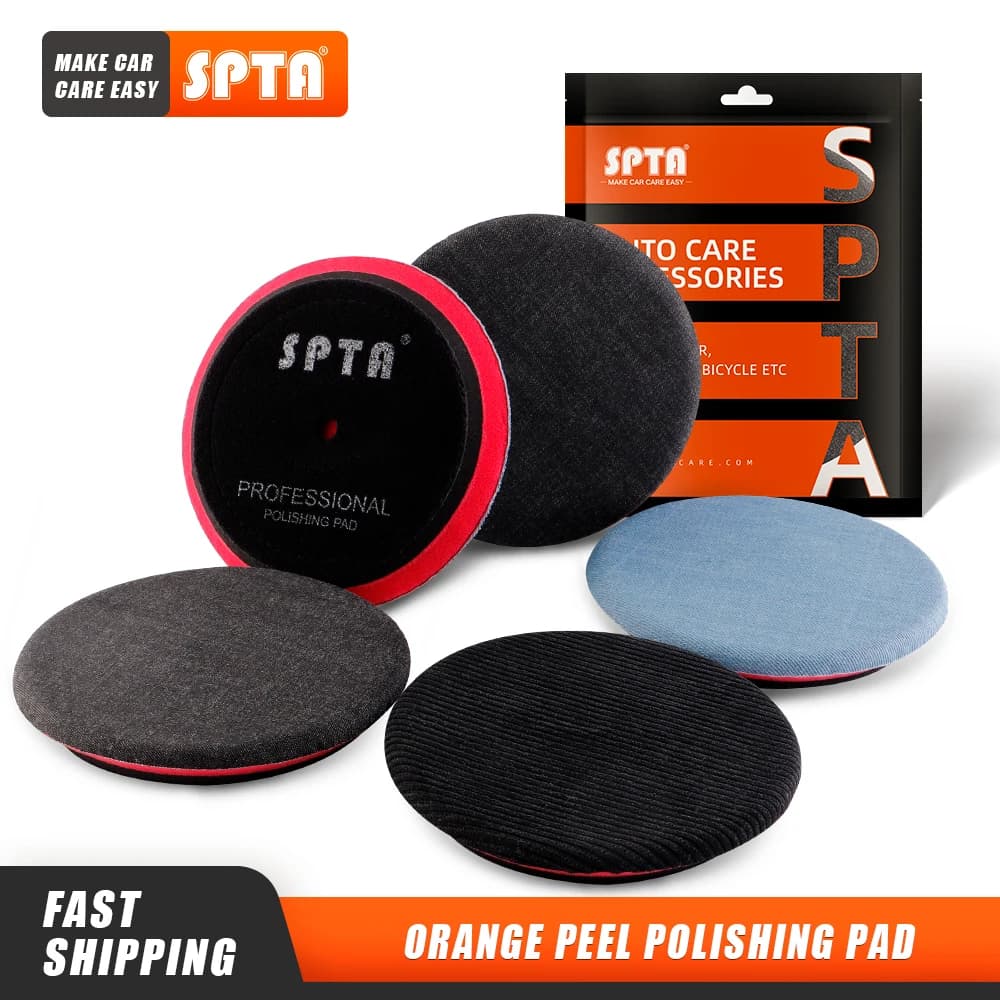 Éventuelles TA-Tampon de Polissage de Voiture, 5 Pouces (125mm), Premium, Denim, Élimination de la Peau d'Orange, pour Plaque de Support, Polisseuse de Voiture, Vente Unique