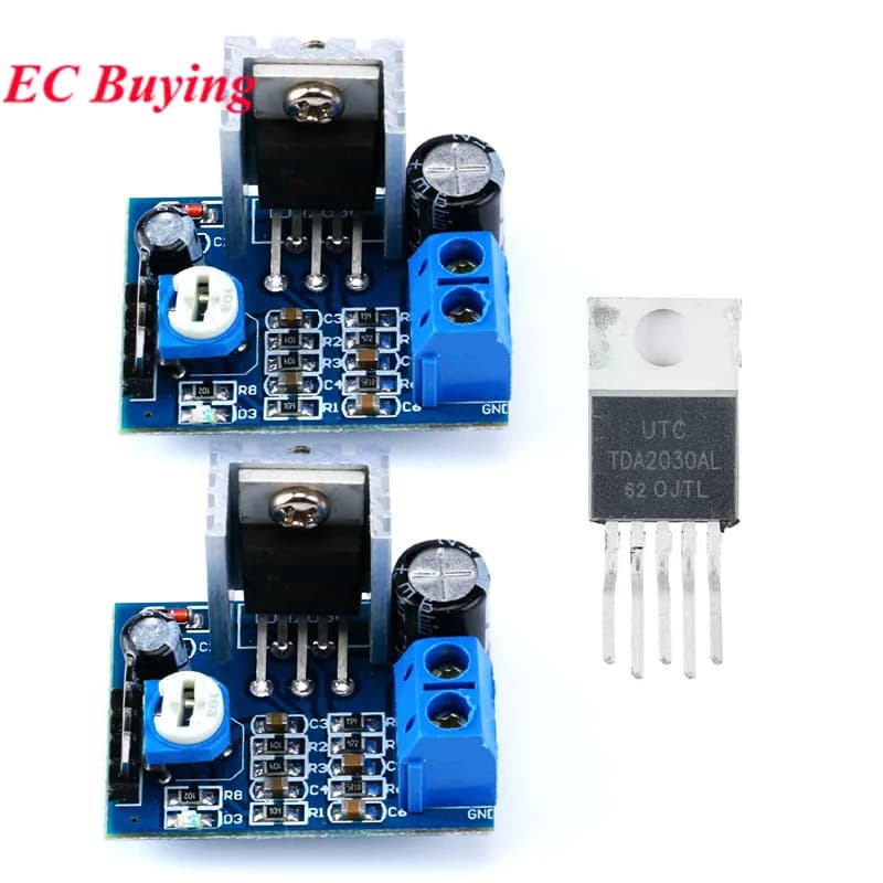 Module amplificateur audio TDA2030A 18W (2 pièces/1 pièce) avec puce TDA2030 et réglage du volume 6-12V