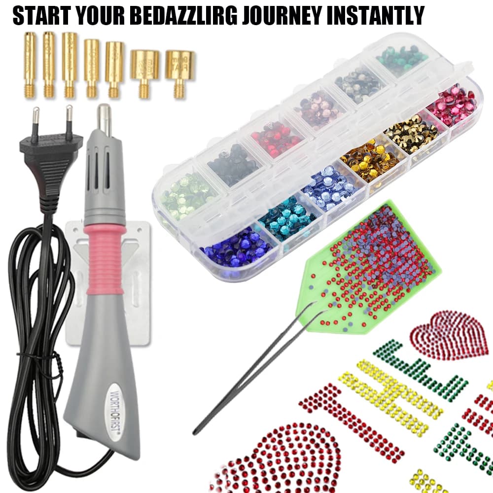 Vente chaude Cristal Verre Strass Combinaisons Hot Fix Strass Hotfix Applicateur Fer-sur Baguette Stras pour Vêtements Sacs Chaussures