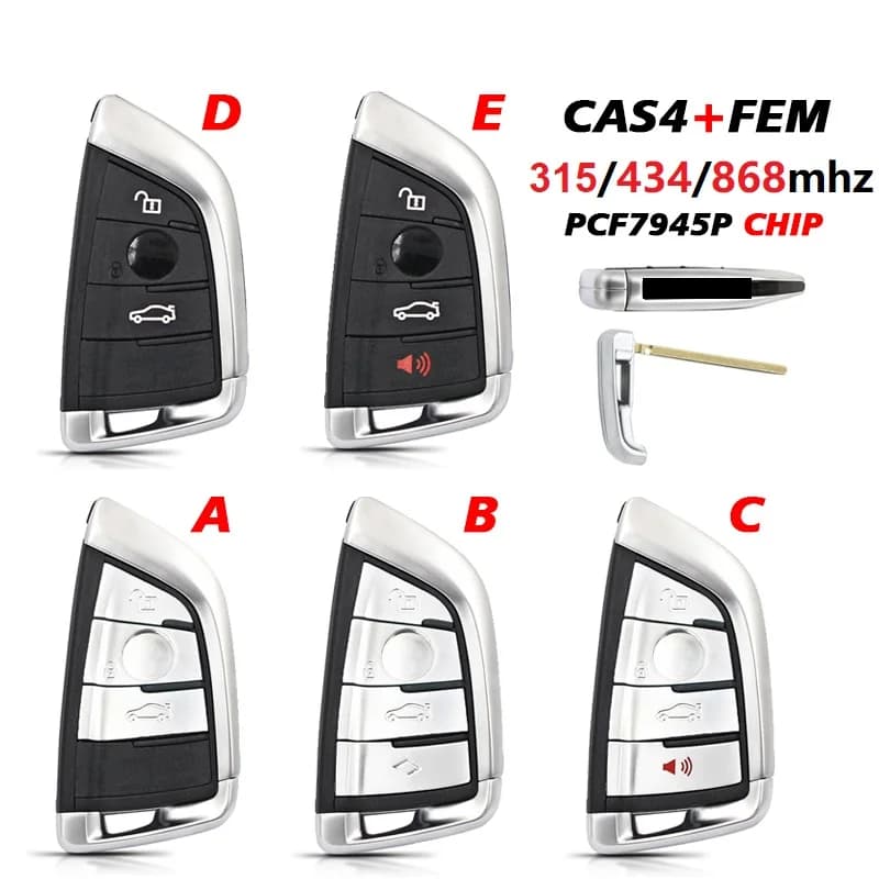 CN 006118 315/434/868 MHZ 3/4 boutons 49 puce voiture carte à puce Fob clé à distance pour BMW X5 X6 F15 X6 F16 G30 7 série G11 X1 F48 F39