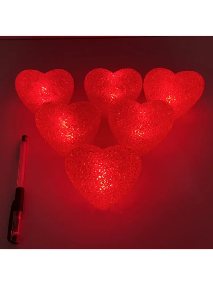 Veilleuse Led 8CM, cœur d'amour lumineux, romantique, fête à domicile, cadeau d'anniversaire, Festival de mariage