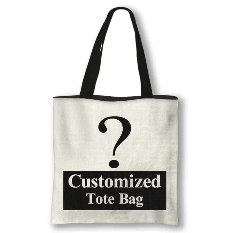 Sac fourre-tout personnalisé personnel pour femmes, sac en toile de lin avec Logo imprimé, sacs de Shopping personnalisés avec vos images, sacs à bandoulière à main DIY