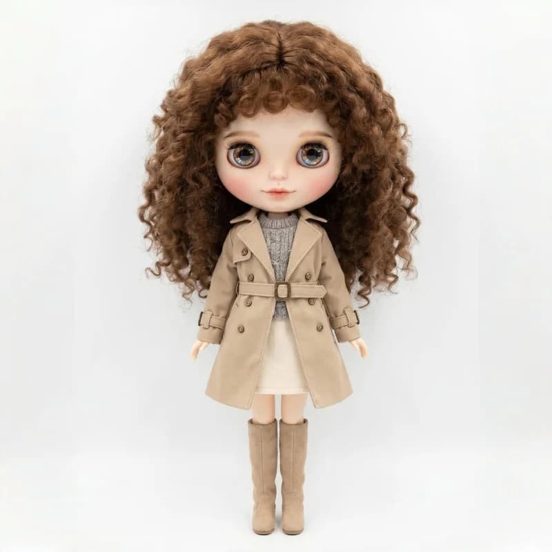 Perruques BJD en mohair Monghanjuc extrêmement longues et bouclées D28002 6-7' 7-8' 8-9' 9-10' 1/6 1/4 1/3 YOSD MSD SD DOD QBaby Blythes