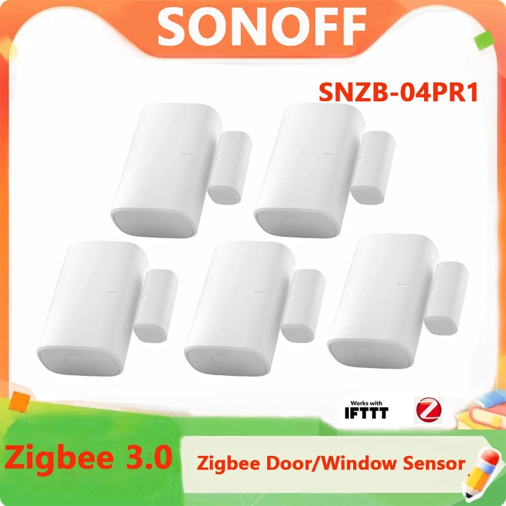 SONOFF SNZB-04PR1 Capteur de porte/fenêtre Zigbee 3.0 avec alerte anti-effraction et contrôle de scène intelligent local, nécessite un hub Zigbee pour maison connectée