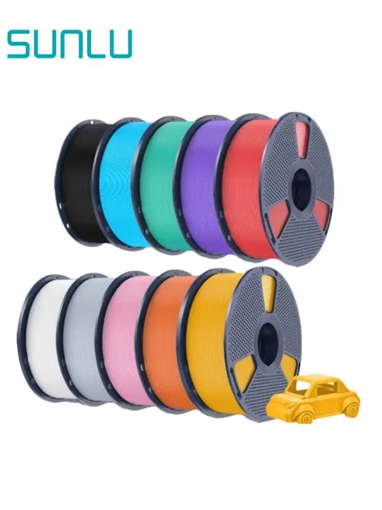 SUNLU – matériau d'imprimante 3D PETG 1.75MM, avec bobine, haute résistance, sans bulle, 10 rouleaux/ensemble de Filament PETG 10kg