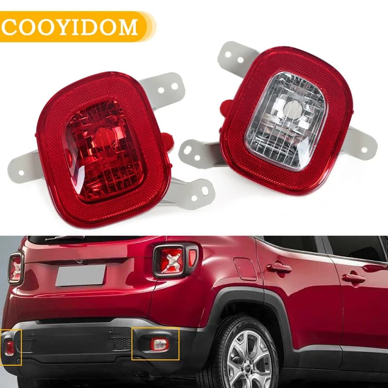 Réflecteur de pare-chocs arrière à LED, feu stop, feu antibrouillard, clignotant arrière pour Jeep Renegade 2015 2016-2018, accessoires auto