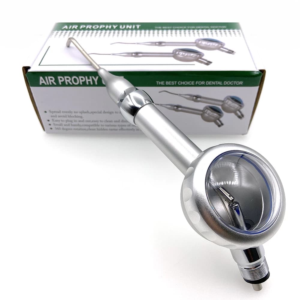 Polisseur dentaire à air, pièce à main de polissage à air en métal, pistolet de ponçage à air et eau pour le blanchiment et le nettoyage des dents, 2/4 trous