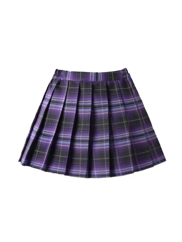 Jupe plissée à carreaux taille haute pour écolières, costume de Style collégial, uniforme JK, vêtements d'étudiant, jupe courte authentique, nouvelle collection été 2025