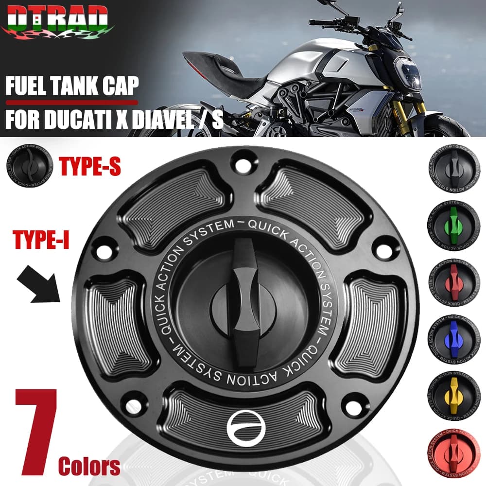 DIAVEL 2011-2018 accessoires de moto bouchon de réservoir de carburant couvercle pour DUCATI XDIAVEL /S STREETFIGHTER 848 1098/S SCRAMBLER 1100