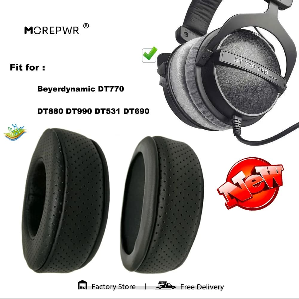 Coussinets d'oreille de remplacement pour casque Occuperdynamic DT 770 880 990 531 690, pièces de casque, coussin en cuir, cache-oreilles en velours, housse de manchon pour écouteurs