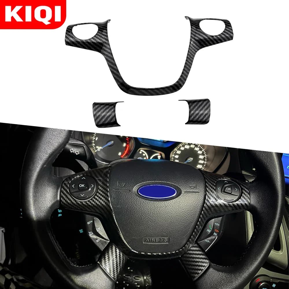 KIQI pour Ford C-MAX Cmax 2011-2017 Grand C-Max 2011-2014 Accessoires Car Styling Volant Garniture Couverture Autocollant Décoration