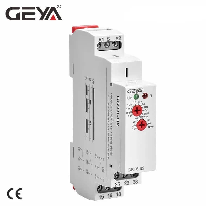 GEYA GRT8-B Din Rail Off Delay Timer cite 12V Relais de temporisation avec CE CB AC230V OU AC/DC12V-240V