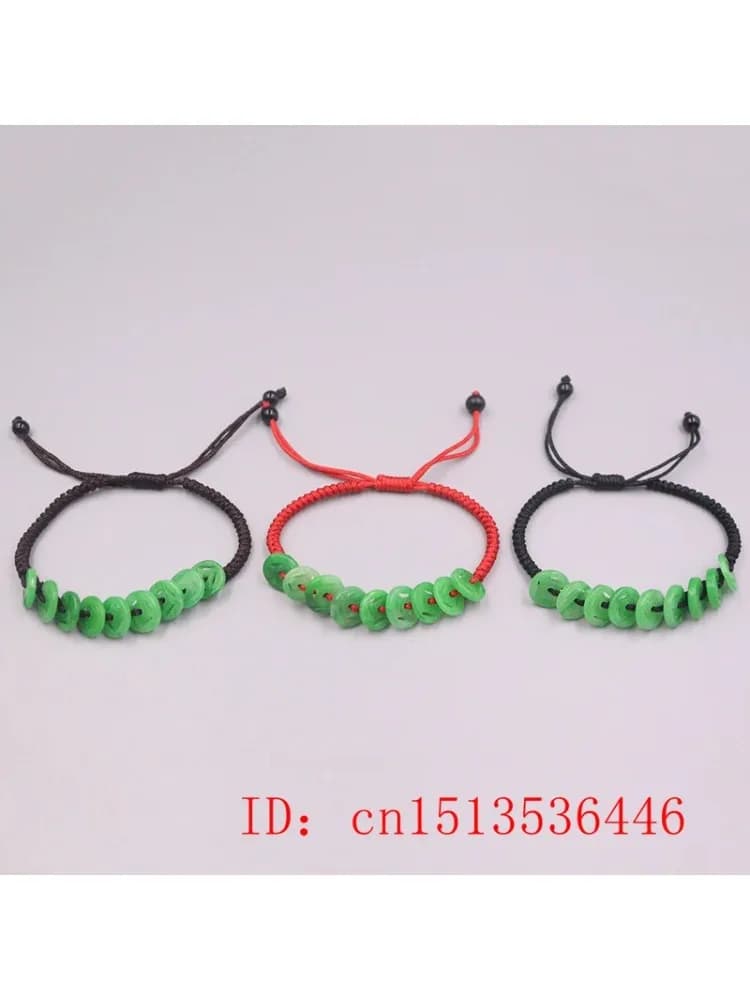 Bracelet en jade vert naturel personnalisé, bouton d'argent creux avec cordon rouge/noir/marron, meilleur cadeau pour femmes, nouvelle collection