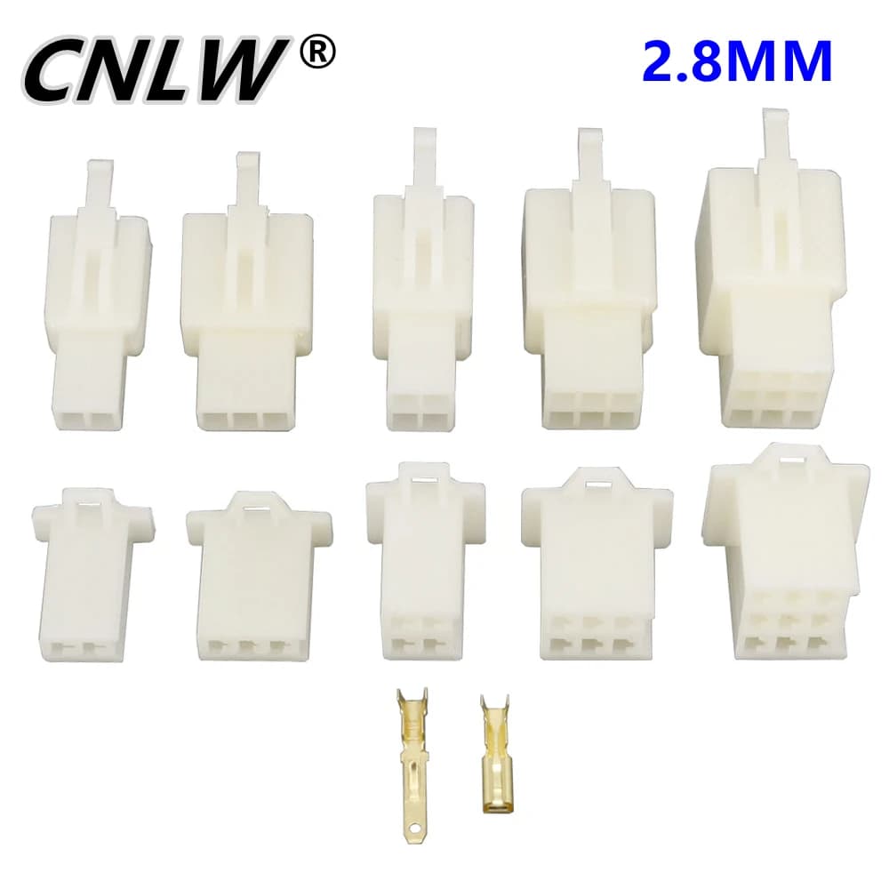 Connecteur de fil électrique automobile 2/3/4/6/9 broches, série 2.8mm, Kits de prise de Terminal de câble mâle femelle, moto, vélo électrique, voiture DJ7021A