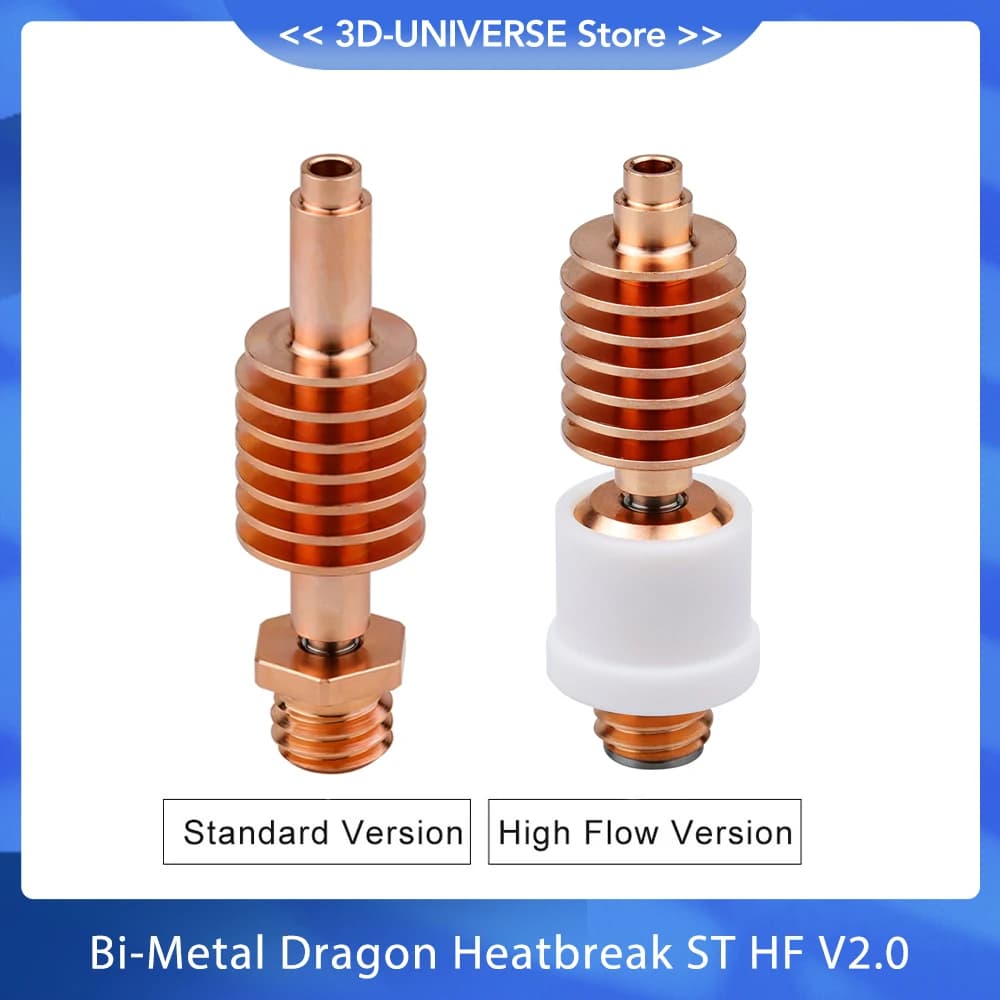 Bi-métal Dragon Heatbreak ST HF V2.0 pour Dragon Hotend haute température titane cuivre rupture de chaleur de haute qualité