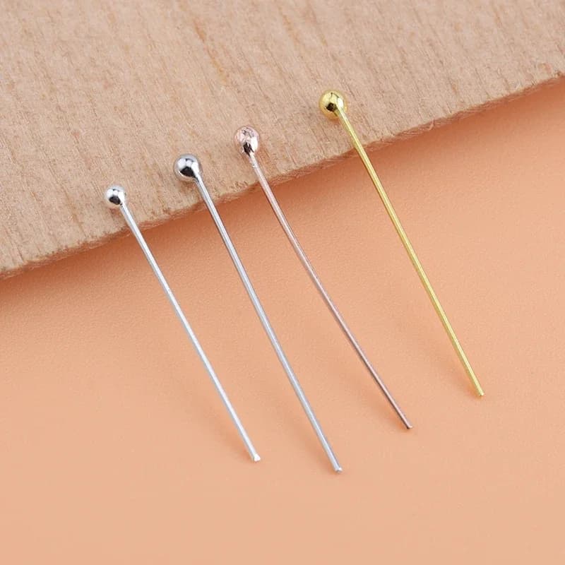 Pointeur à bille en argent Sterling 925, 10 pièces, matériaux de fabrication faits à la main, accessoires de bijoux