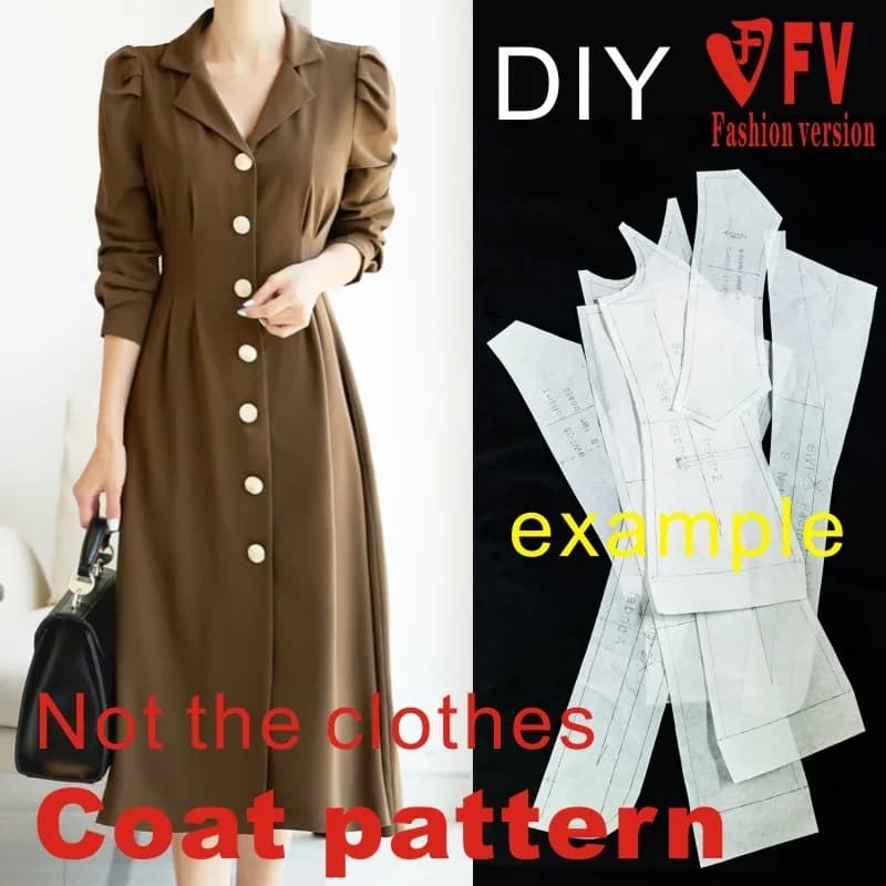 Trench-coat à simple boutonnage, manteau à motif col montant pour femme, mode vêtements 1:1 production dessins de découpe BFY-314