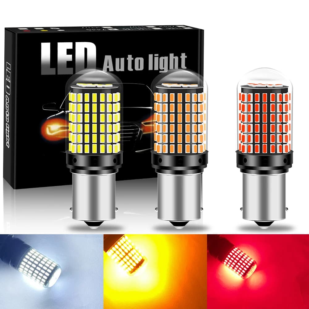 P21W PY21W 1156 BA15S BAU15S voiture clignotant LED 1157 BAY15D 7443 7440 T20 ampoule de feu de recul automobile Canbus 12V 1 pièce
