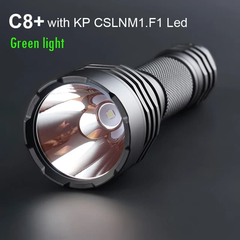 Convoi C8 Plus avec KP CSLNM1.F1 lampe torche à lumière verte EDC Linterna Led 18650 Latarka puissante lumière de chasse tactique