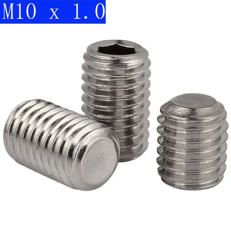 Vis à pas fin M10 x 1.0mm (10mm), en acier inoxydable 304 DIN 913