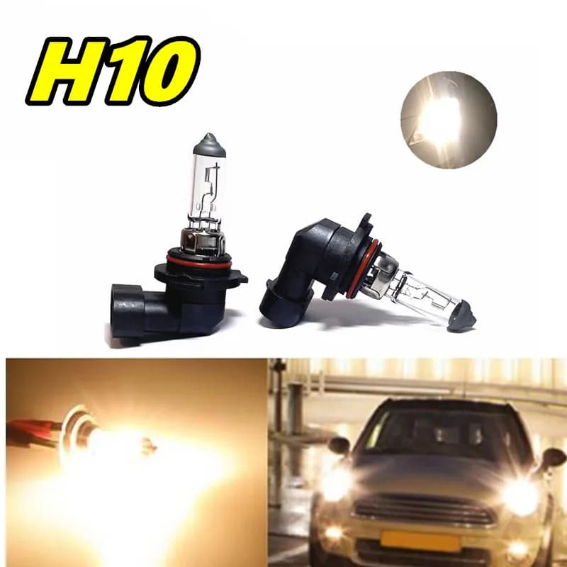 Ampoule de phare de voiture H10, 2 pièces, 12V 42W 3500K, Quartz clair, halogène, antibrouillard