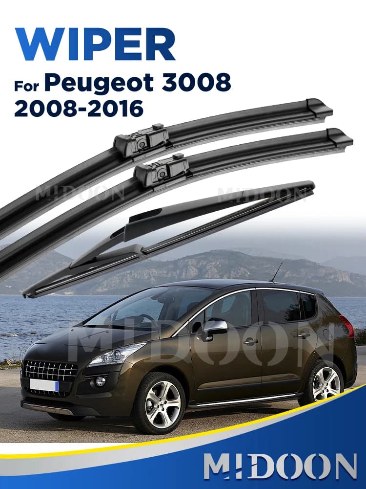 Essuie-glace pour pare-brise avant et arrière, Essuie-glace pour KIT 3008, 2008-2015, 2014, 2013, 2012, 2011, 2010, 30 en effet + 28 en effet + 12