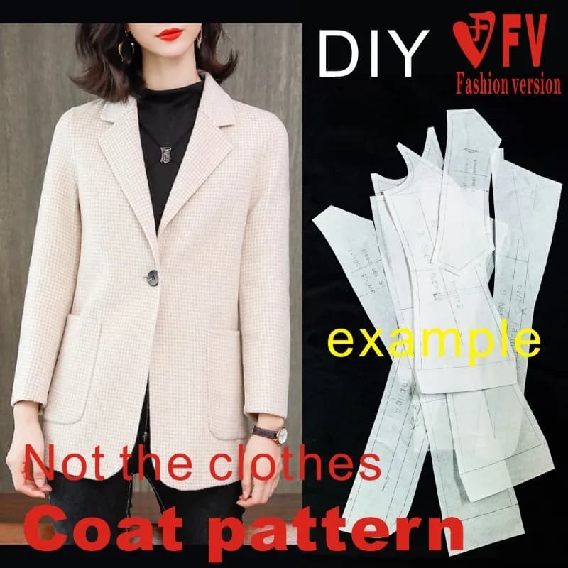 Vêtements en cachemire double face pour femmes, petit costume, veste, dessins de découpe, bricolage, BWT-99