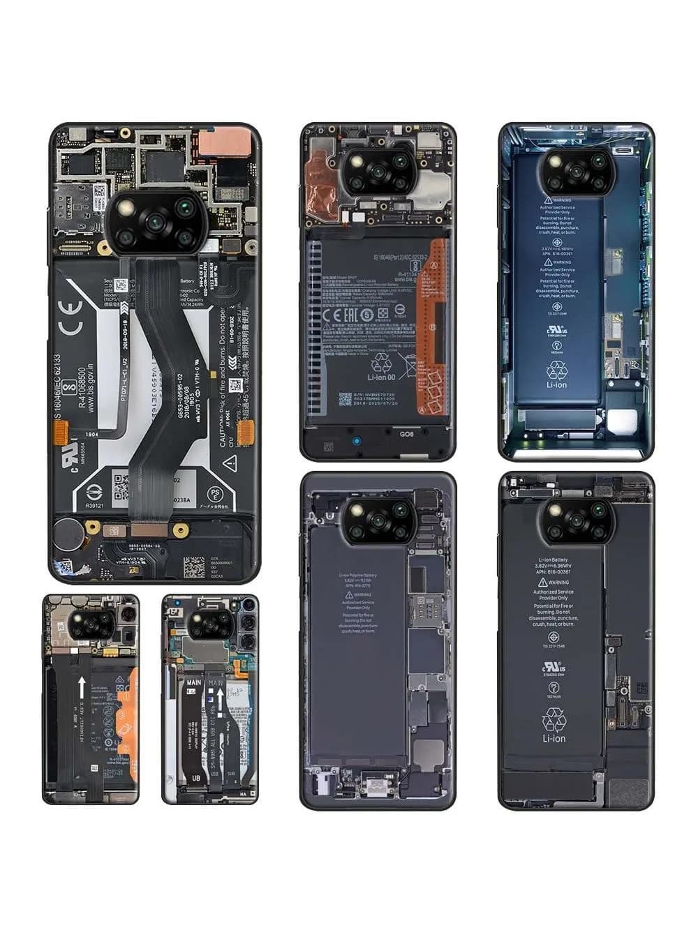 Circuit imprimé de carte mère pour Xiaomi Mi 11 Lite 11T Pro Mi Note 10 Lite Mi 11 Ultra, coque de téléphone pour POCO X3 Pro F3 M3