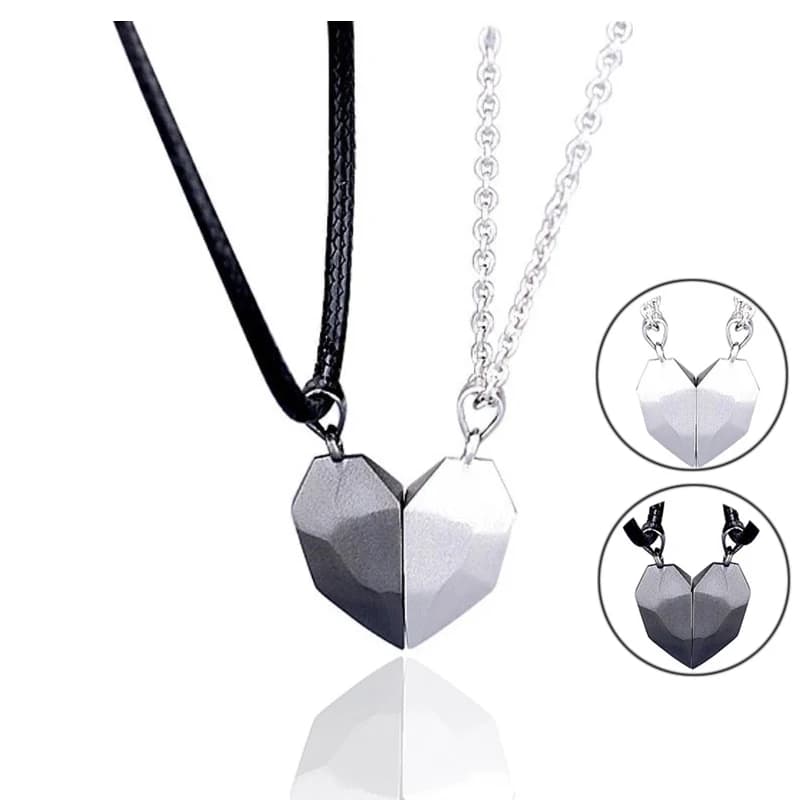 Collier d'astronome de navire de chia assressentid'amoureux minimalistes, pendentif d'astronome, distance magnétique, bijoux de couple, cadeau de travailleur, 2 pièces