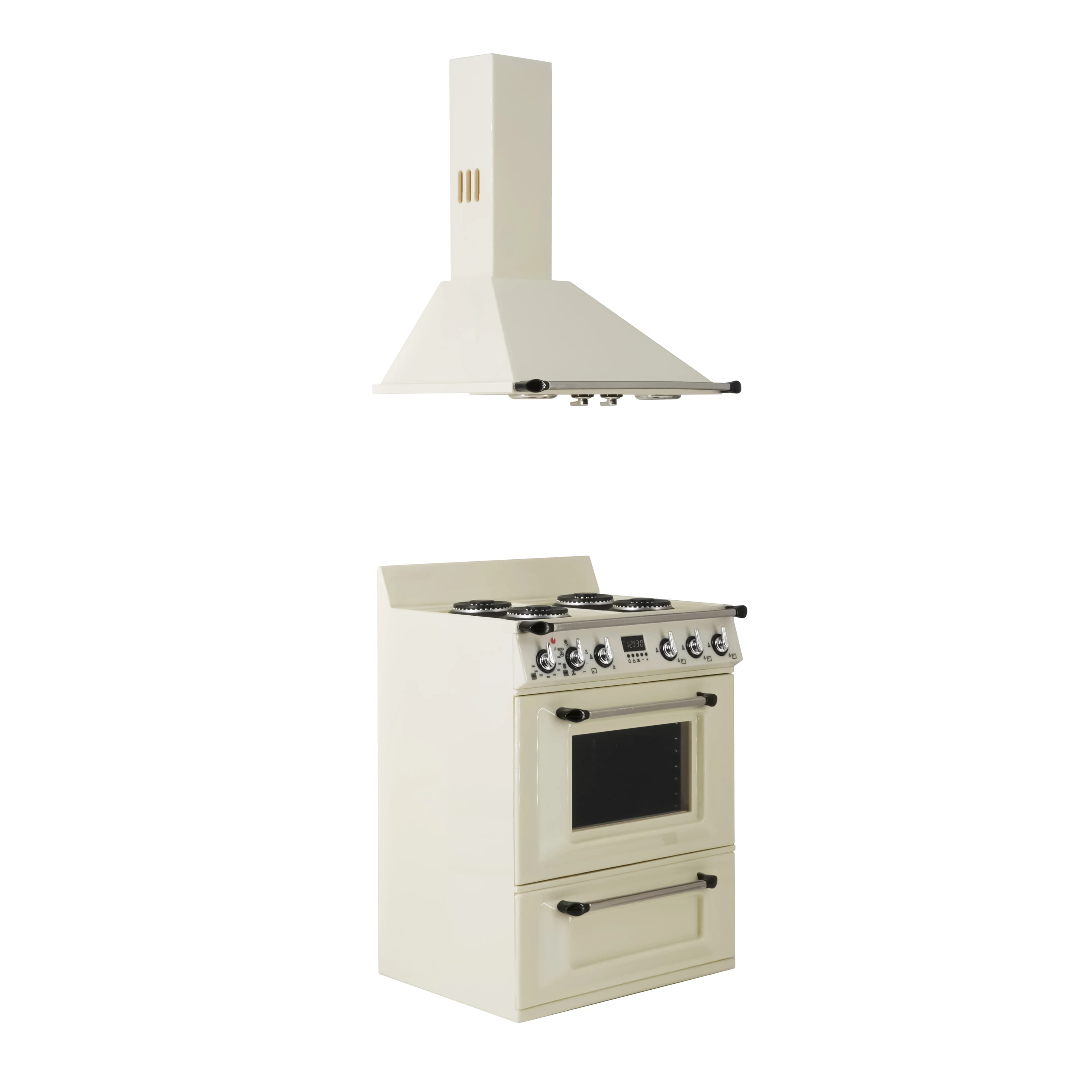 Modèle de maison de poupée, accessoires de meubles, Mini modèle de cuisinière et hotte, 1/6