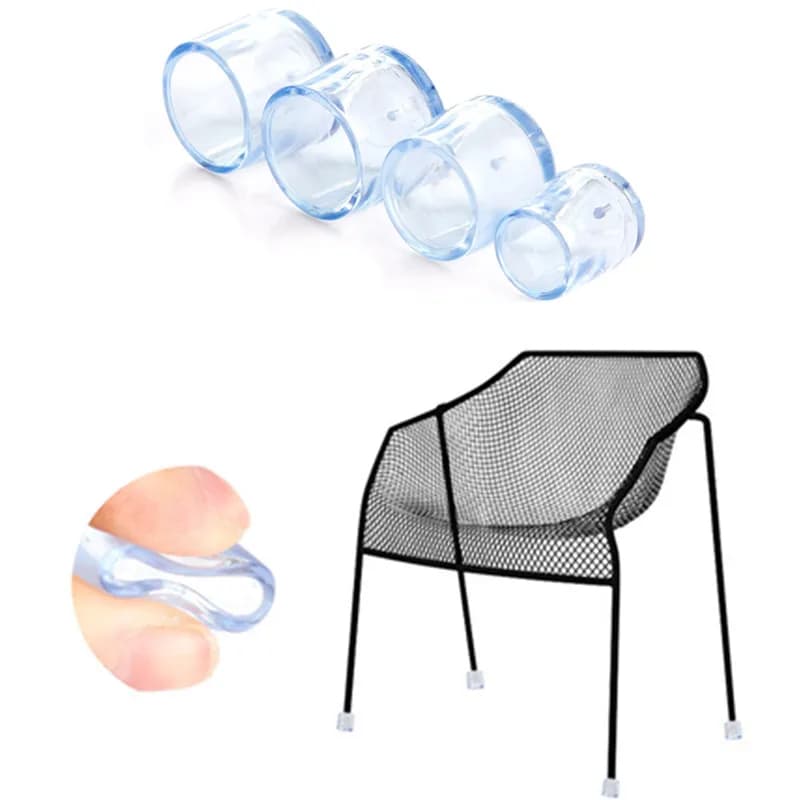 11 tailles 4 pièces rondes en caoutchouc meubles chaise Table tapis Silicone anti-rayures protecteur capuchon Tables virole pieds jambe sol protecteur
