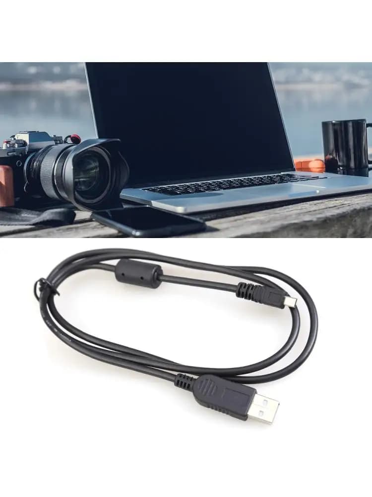 Câble USB de 1m pour caméra et photos, synchronisation vidéo, câbles de transfert, cordon à 8 broches pour Nikon/Olympus/Pentax/Sony/Panasonic/Sanyo