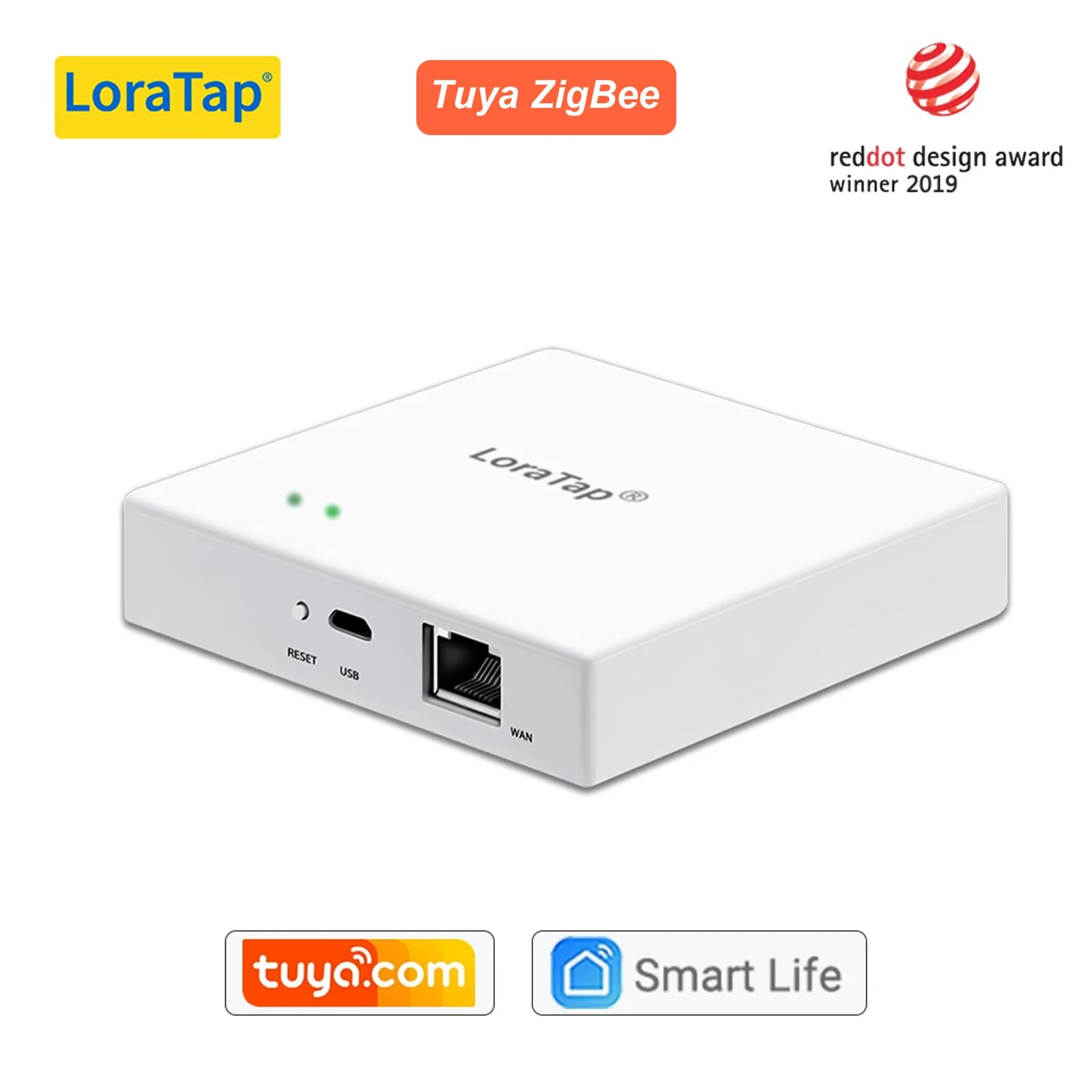 LoraTap – Hub Hub passerelle Tuya ZigBee pour maison connectée, avec Interface réseau, application Smart Life, appareils télécommandés, jusqu'à 256 Mesh