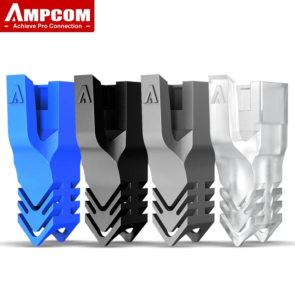 AMPCOM – câble réseau Ethernet, bottes anti-traction, connecteur RJ45, couvercles de prise 6.5/7.5/8.0mm pour CAT8 CAT7 CAT6A CAT6 CAT5E
