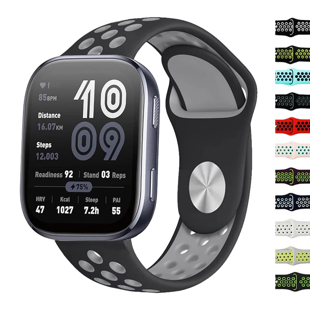 Bracelet en Silicone 20mm/22mm pour Amazfit GTS 4/3/2e/4 Mini GTR 4/3 Pro/active 3/balance 2, Bracelet de montre correa Amazfit bip 5 6