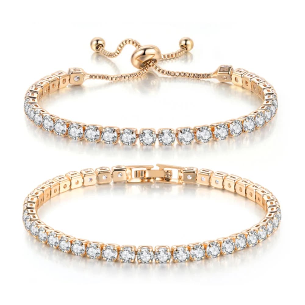 Bracelet de Tennis en Zircon pour hommes et femmes, incroyable, brillant, chaîne glacée, cristal, mariage, vente en gros, bijoux