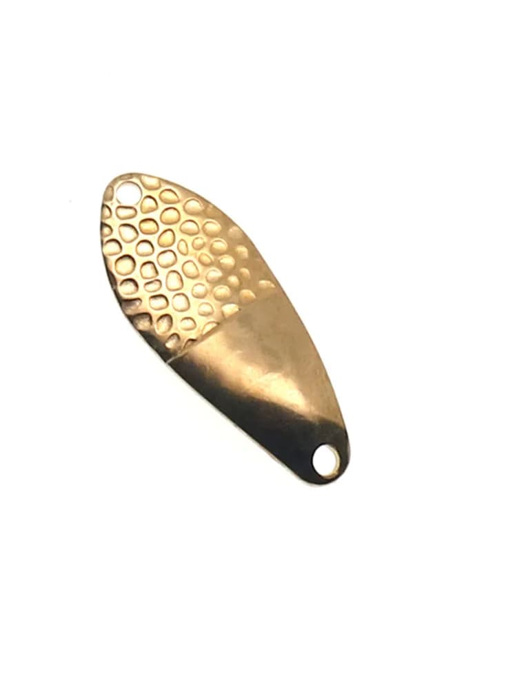 50pcs 2.5g 1.6gTrout leurre de pêche cuillère de pêche non peint cuivre matière première métal leurre de pêche appâts durs bricolage cuillère pour truite