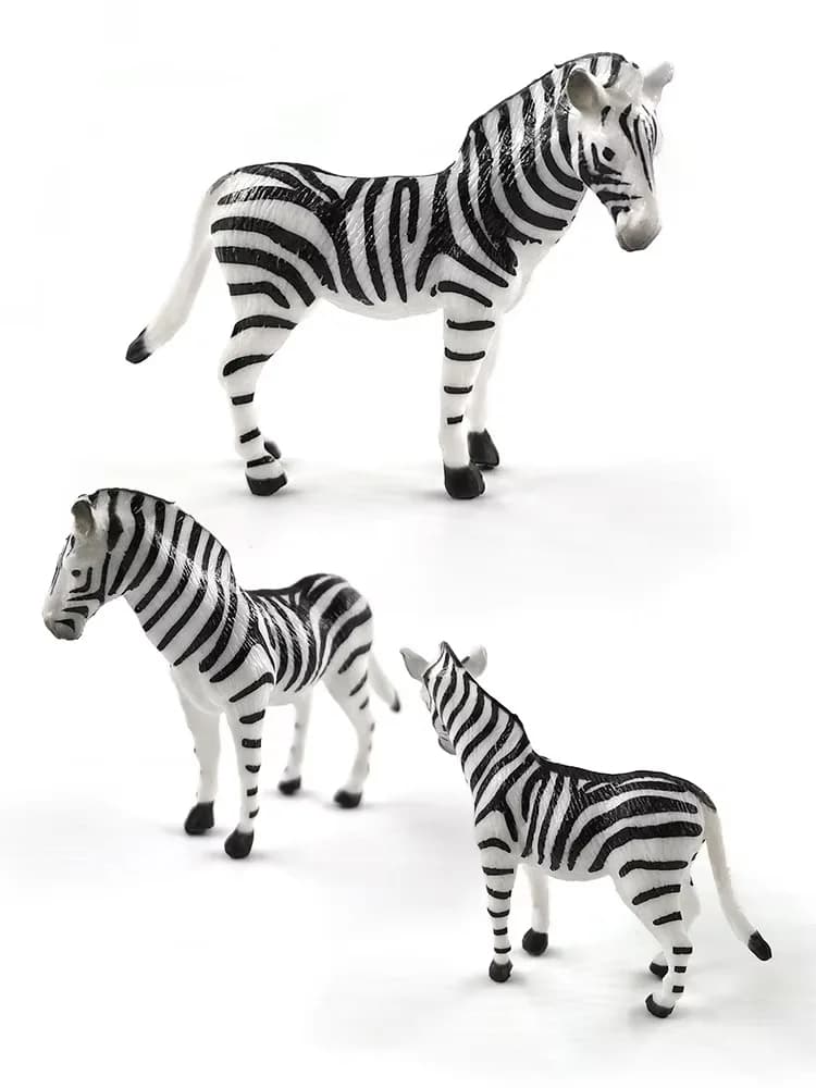 Simulation petite Figurine de zèbre modèle Animal bricolage décor à la maison Figure Miniature fée jardin décoration accessoires Statue moderne