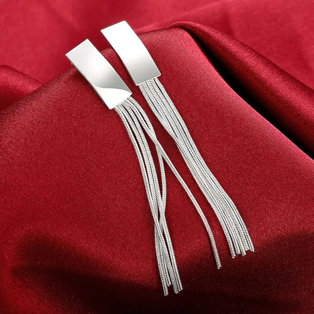 Boucles d'oreilles en argent Sterling 925 pour femmes, bijoux assortis avec pompon, créatif, cadeaux de noël, rue