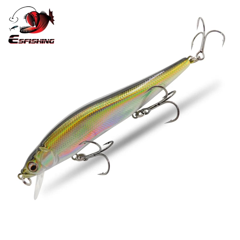 ESFISHING Leurre de pêche Wobbler Jerkbait 11cm 15g 0-1.2m Leurre dur professionnel Minnow Matériel de pêche Vibration