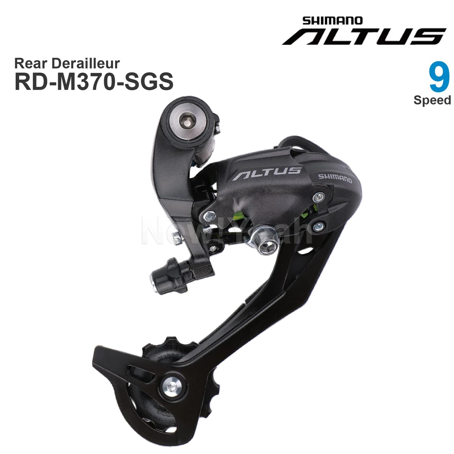 Dérailleur arrière SHIMANO ALTUS M370 RD-M370 9 vitesses Capacité totale 45T Pignon bas 28T-34T Pignon haut 11T Pièces d'origine VTT