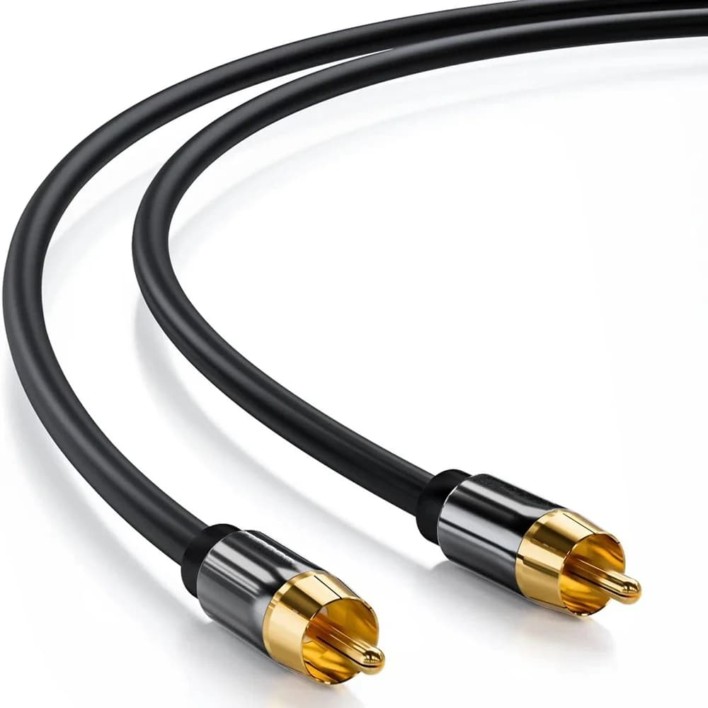 Câble Audio Coaxial numérique RCA vers RCA, connecteur stéréo mâle pour amplificateur TV DVD, caisson de basses Hifi Toslink 1m 1.8m 3m 5m 10m