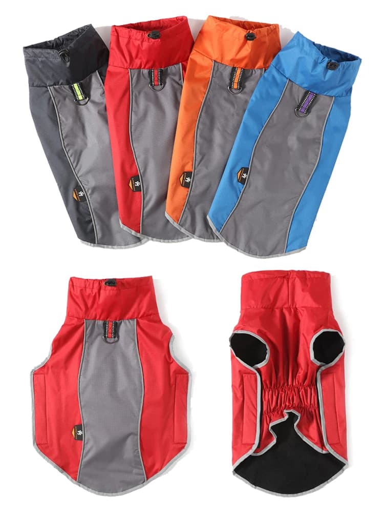 Veste imperméable réfléchissante pour chien, vêtement d'extérieur, doublure polaire, manteau de pluie Durable, Poncho d'entraînement pour animaux de compagnie, hiver/printemps