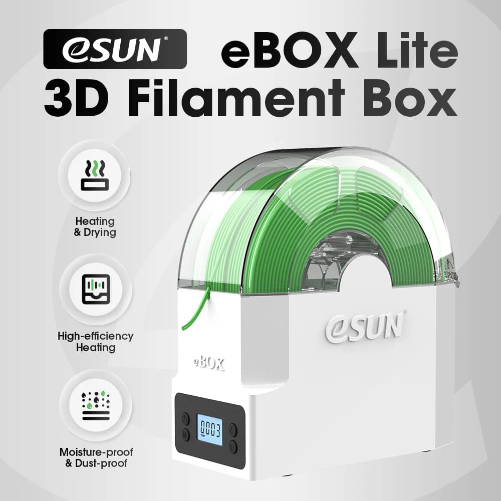 Boîte de séchage de filament 3D ESUN, boîte de rangement pour filament d'impression 3D, support de rangement PLA PETG, sécheur de filament 3D, boîte de séchage de filament