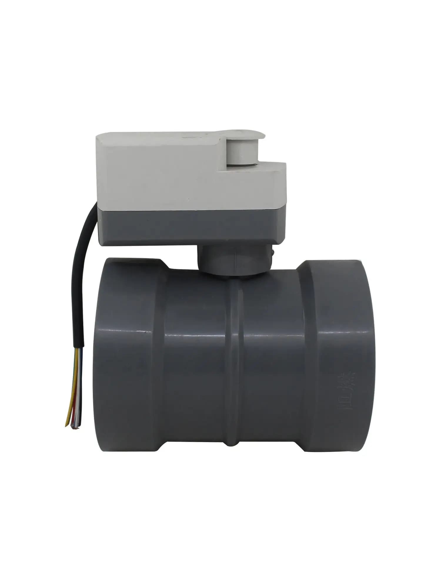 Vanne de régulation d'air électrique en PVC, diamètre intérieur 50-250 mm, vanne de régulation d'air motorisée avec actionneur AC 220V pour système de ventilation HVAC.