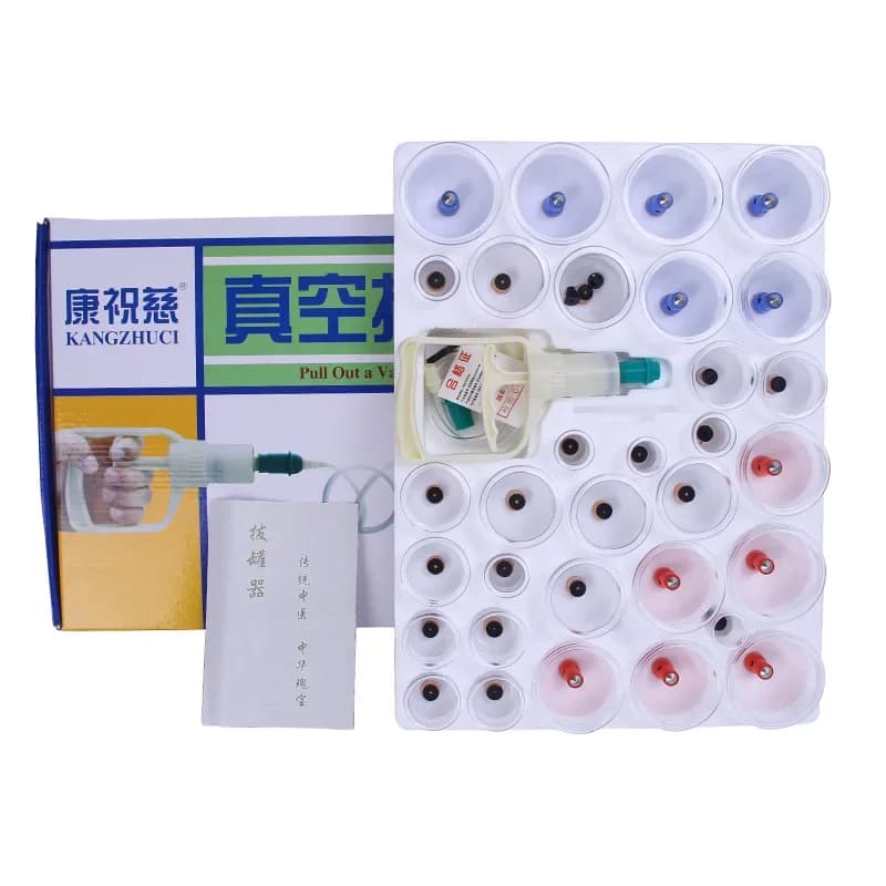 Ventouses de Massage en plastique, 32 ventouses sous vide, masseur corporel, Acupuncture, thérapie, canettes pour Massage, soins de santé