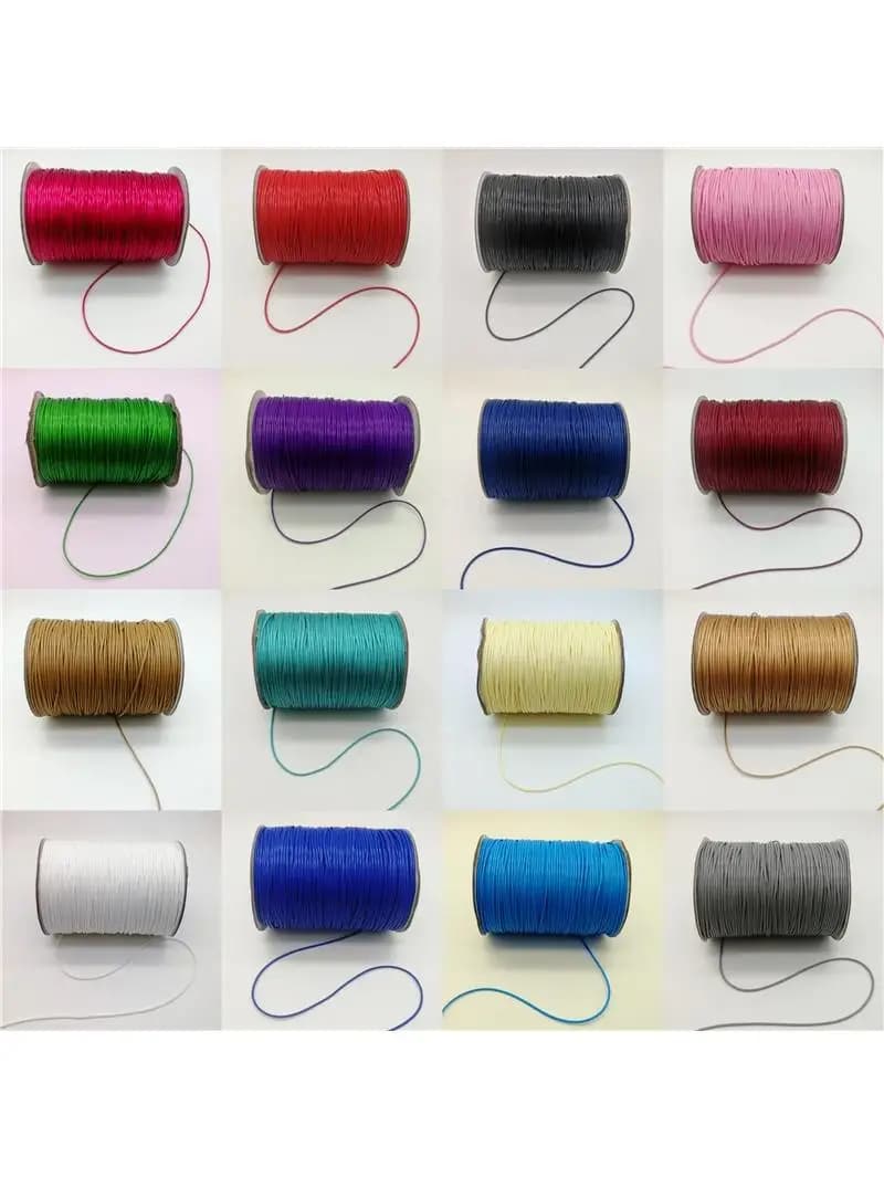 Nouveau 0.5/0.8/1.0/1.5/2.0mm cordon ciré fil ciré cuir ficelle chaîne sangle collier corde perle pour la fabrication de bijoux bricolage