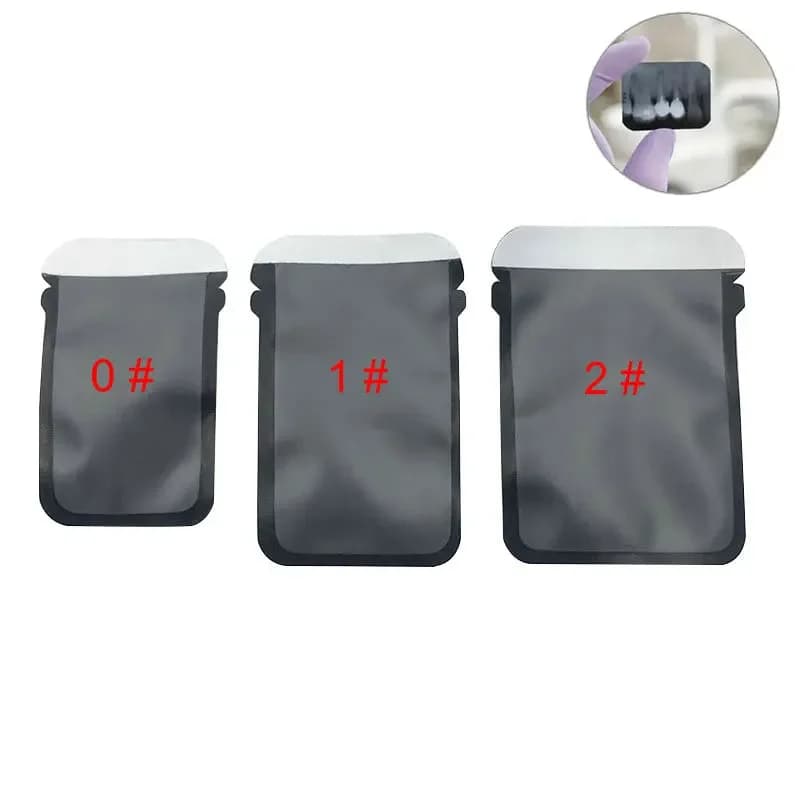 Enveloppes de barrière dentaire, poudres protectrices de poulet, film à rayons X, plaque phorus, sacs, matériaux de dentisterie, 100 pièces